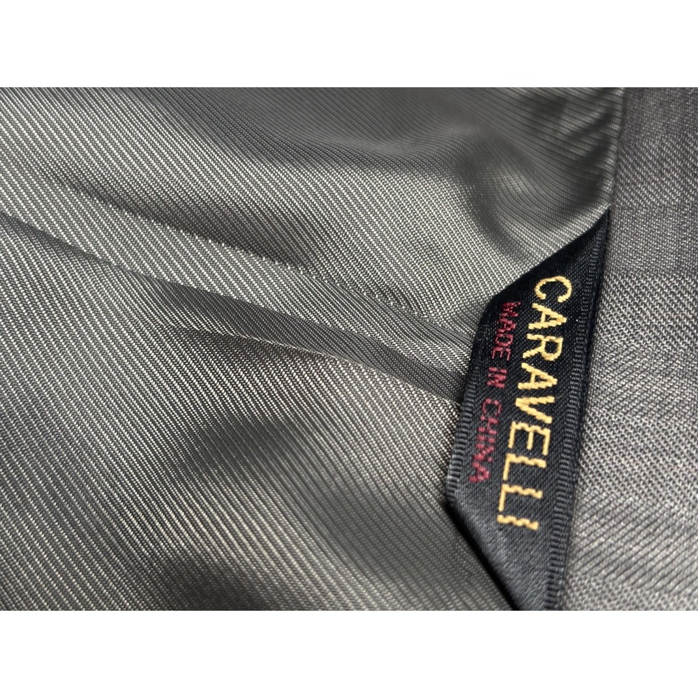Caravelli Blazer Mens 44R Taupe 3 Button Notch Lapel Suit Jacket Superior 150's - Picture 11 of 16